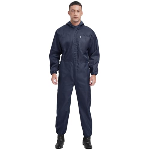Rswnyirn Arbeitsoverall Herren Lackieranzug Mehrweg Maleranzug Einteiler Overall Ganzkörperanzug Staub Schutz Werkstatt Uniform Arbeitskleidung Navy blau XXL Rswnyirn Arbeitsoverall Herren Lackieranzug Mehrweg Maleranzug Einteiler Overall Ganzkörperanzug Staub Schutz Werkstatt Uniform Arbeitskleidung Navy blau XXL von Rswnyirn