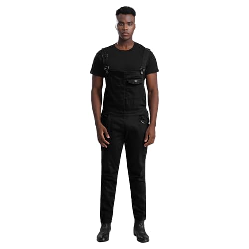 Rswnyirn Herren Jeans Latzhose Lang Demin Overall Jumpsuit Jeanslatzhose Cargohose Lässig mit Tasche Casual Freizeit Outfit Schwarz XXL Rswnyirn Herren Jeans Latzhose Lang Demin Overall Jumpsuit Jeanslatzhose Cargohose Lässig mit Tasche Casual Freizeit Outfit Schwarz XXL von Rswnyirn
