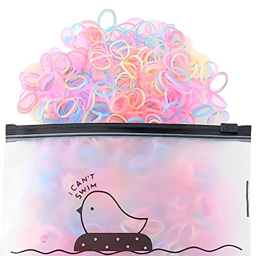 Elastische Haargummis Mädchen - 200 Stück Mini Haargummis für Kinder Haar Zöpfen & Hochzeitsfrisuren, Mehrfarbig von Rtinle