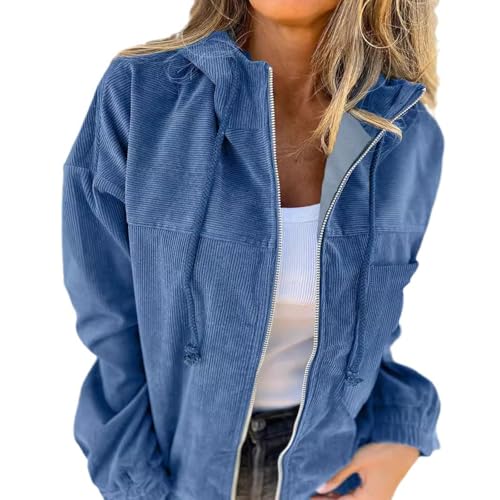 Leichte Sommerjacke Damen Lang Leicht Lässige Motorradjacke Regenjacken Zipper Frühling Damenjacken Übergangsjacke Grosse Grössen Bomberjacke Frühjahrsjacke Oversize Elegant Sportjacke von RuFengz