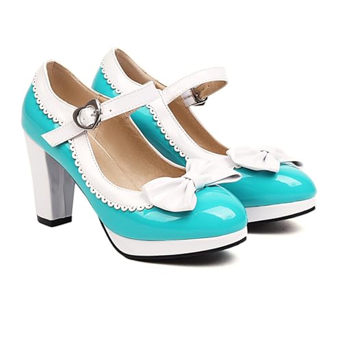 Mary Jane Schuhe Damen Pumps, Mary Jane Schuhe Damen Schwarz mit Bogen Absatzschuhe Damenschuhe Chunky Elegant Halbschuhe Hohe Sommer Pumps Spangenpumps Bequem High Heels Shoes für Frauen, GN2 Mary Jane Schuhe Damen Pumps, Mary Jane Schuhe Damen Schwarz mit Bogen Absatzschuhe Damenschuhe Chunky Elegant Halbschuhe Hohe Sommer Pumps Spangenpumps Bequem High Heels Shoes für Frauen, GN2 von RuFengz