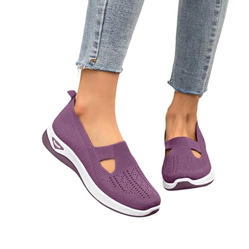 RuFengz hallux valgus schuhe damen sandalen, Orthopädische Schuhe Damen Sommer Weite H Walkingschuhe Gesundheitsschuhe Leicht Hallux Valgus Atmungsaktive Sommerschuhe Sneaker Bequeme Outdoor Lila 39 von RuFengz
