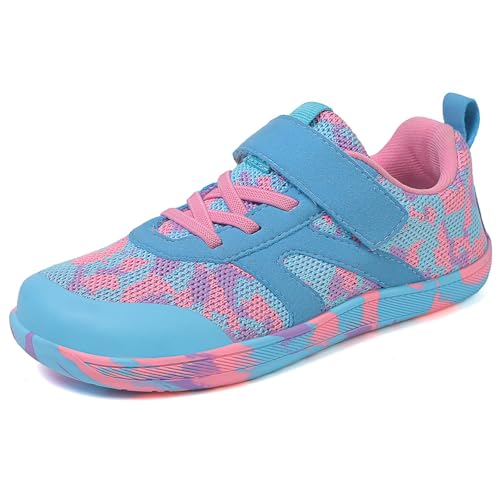 sneaker jungen 28, Barfussschuhe Kinder Breite Barfuss Schuhe Atmungsaktiv Leicht Laufschuhe Junge Mädchen Weich Rutschfest Trekkingschuhe Sneaker Kinderschuhe mit Klettverschluss Unisex Himmelblau 31 von RuFengz