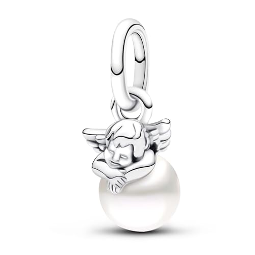 Engel Charm Stopper, Glas Clip für Armband, Opal Anhänger, Charms Silber, Sicherheitskette - Bead Charms für Damen Engel Charm Stopper, Glas Clip für Armband, Opal Anhänger, Charms Silber, Sicherheitskette - Bead Charms für Damen von Ruaidhra