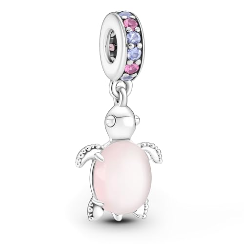 Ruaidhra Rosa Schildkröten Charms & Beads für Damen,Matt-rosa Legierungs-Anhänger mit Murano-Glas,Blume Glühwürmchen Sterling Silber S925 Charm Anhänger für Armbänder,Sicherheitskette Ruaidhra Rosa Schildkröten Charms & Beads für Damen,Matt-rosa Legierungs-Anhänger mit Murano-Glas,Blume Glühwürmchen Sterling Silber S925 Charm Anhänger für Armbänder,Sicherheitskette von Ruaidhra