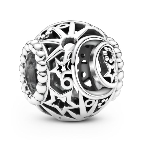 Ruaidhra Silber Bead Charms für Damen,Galaktischer Mond & Stern Anhänger,Blume Glühwürmchen Rosa Sterling Silber S925 Charm für Armbänder,Sicherheitskette,Murano Glas Schmuck Ruaidhra Silber Bead Charms für Damen,Galaktischer Mond & Stern Anhänger,Blume Glühwürmchen Rosa Sterling Silber S925 Charm für Armbänder,Sicherheitskette,Murano Glas Schmuck von Ruaidhra