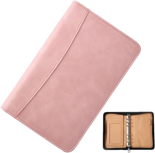 Envelope Challenge Binder,Savings Challenges Book,A6 PU Leather Budget Binder with Calculator,Multifunctional Savings Binder (Pink) von RuanHongYi