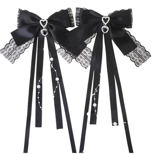 1 Paar Schleifen, Haarspange, Haarnadel, Dekoration, vielseitig, einfarbig, Haarschmuck für Damen und Mädchen von Ruarby