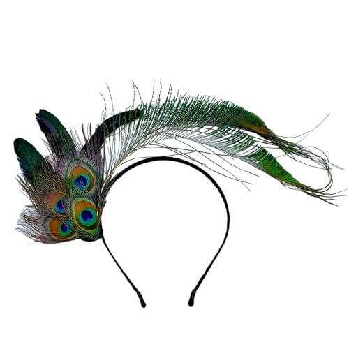 1920er Jahre Flapper-Kopfschmuck Karneval Feder Stirnbänder Haarband 1920er Jahre FlapperHaarschmuck Fotografie Kopfbedeckung Feder Stirnbänder von Ruarby