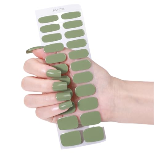 22 Stück Gel-Nagelstreifen, Gel-Nägel, Aufkleber, müheloses Auftragen ohne Bedarf, ideal für vielbeschäftigte Frauen und Mädchen von Ruarby