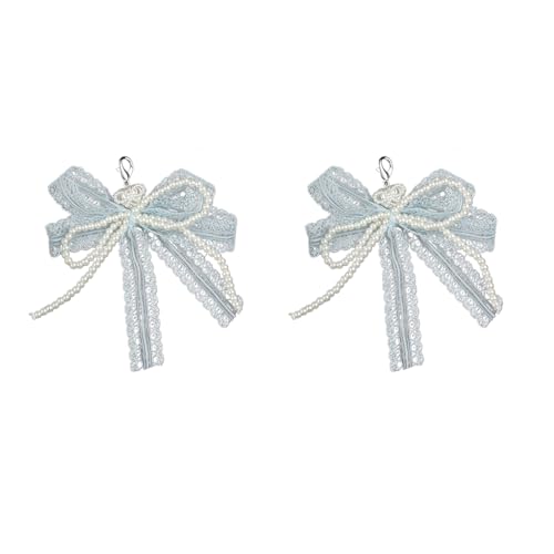 Abnehmbare Schnürsenkel mit aufwendiger Spitze Schmetterling Schleife und synthetischen Perlen Verzierung, Die Schleife ist sauber und die Perle ist aus ABS von Ruarby