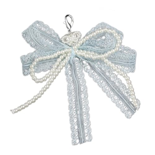 Abnehmbarer Schuh-Schmuck-Schnürsenkel-Anhänger mit aufwendiger Spitze und Schmetterlingsschleife und synthetischen Perlen-Verzierung, Kunstperlen von Ruarby