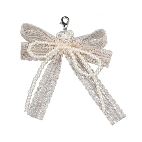 Abnehmbarer Schuh-Schmuck-Schnürsenkel-Anhänger mit aufwendiger Spitze und Schmetterlingsschleife und synthetischen Perlen-Verzierung, Kunstperlen von Ruarby