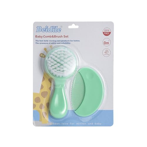 Baby Haarpflege Set Baby Haarbürste & Kamm Set Haarpflege Essential Gentle Cares For Sensitive Hair & Smooth Styling Sanfte Baby Haarpflege von Ruarby