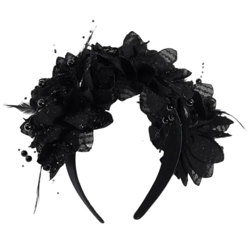 Blumenstirnbänder für Damen, Braut, Perlen, für Hochzeit, Party, Blumenkranz, Blumen-Haarbänder von Ruarby