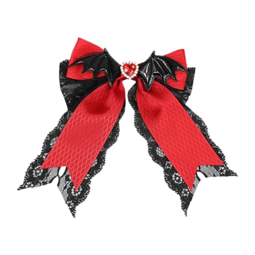 Cosplay-Haarspange, Fledermausflügel, Spitzenschleifen, Haarspangen, Party-Kopfbedeckung, Anime-Girl, Haargriff, Halloween-Thema, Kopfschmuck von Ruarby