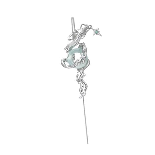 Drachen-Piercing-Ohrringe aus Legierung für Frauen mit einzigartiger Mischung aus modernen chinesischen Designs und süßen, coolen Stilen Drachen-Piercing-Ohrringe aus Legierung für Frauen mit einzigartiger Mischung aus modernen chinesischen Designs und süßen, coolen Stilen von Ruarby