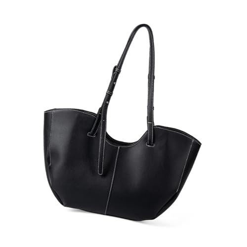 Elegante und praktische Damenhandtasche mit Retro-Stilen, Umhängetasche, geräumige Unterarmtaschen für jeden Anlass, modische Arbeitstasche, Schwarz , One Size von Ruarby