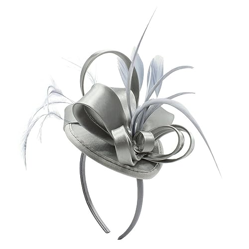 Eleganter Hochzeits-Fascinator mit Blumen-Pillendose für Make-up-Partys und Hochzeitsfeiern, Mrs. Maisel von Ruarby