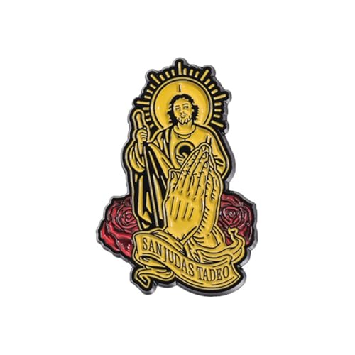 Exquisite Brosche, Anstecknadel, handgefertigt, Jacken, Rucksack, Abzeichen, Zubehör für Damen, detaillierter religiöser Brustschmuck, Schmuck, Metall von Ruarby