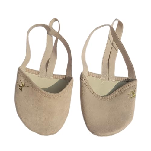 Halbsohlen Ballettschuhe Tanzen Rhythmische Gymnastik Weiche Socken für Mädchen und Frauen Sohlen Ballett Gymnastik Pirouette für Damen Mädchen, Größe L, Einheitsgröße von Ruarby