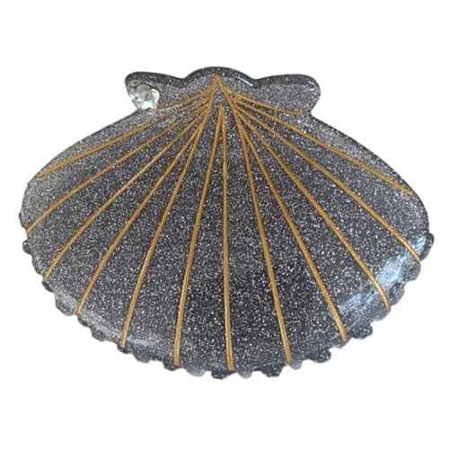 Internet Prominente Pferdeschwanz-Haarklammer mit glänzender Muschelform, für Damen, Teenager, hoher Pferdeschwanz von Ruarby
