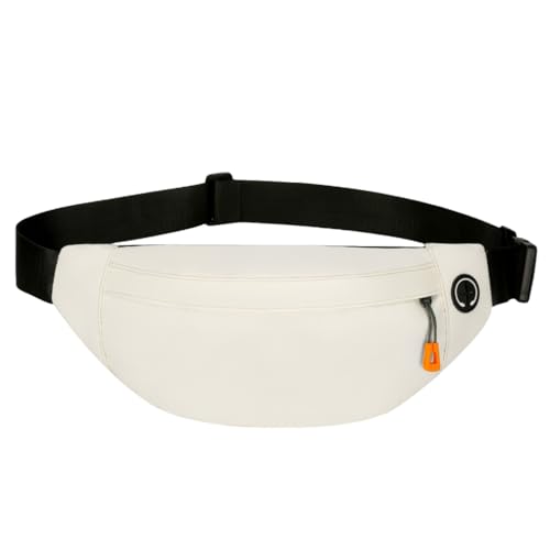 Modische Hüfttasche, einfache Bauchtasche, kleine Umhängetasche, wasserdichte Brusttasche mit verstellbarem Gurt, Gürteltasche, beige von Ruarby