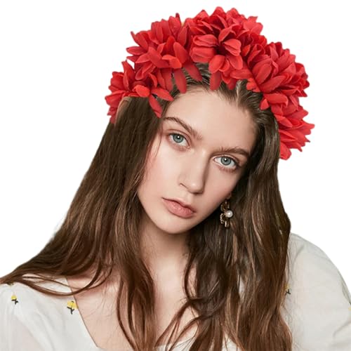 Modische Kopfbedeckungen, Blumen-Haarbänder, Haarschmuck, Blumen-Haarbänder, Cosplay-Kostüm für Damen und Mädchen, Blumen-Haarbänder von Ruarby