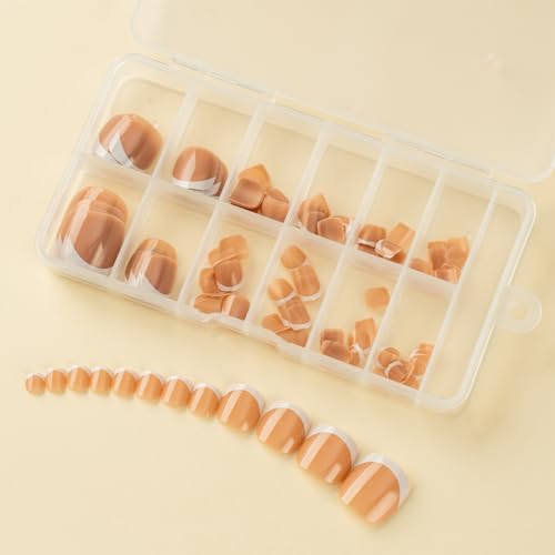Ruarby 120x Falsche Nägel French Tip Falsche Nägel Full Stick on Nails Press on Nails Künstliche Nägel für Frauen von Ruarby