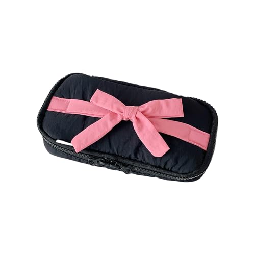 Ruarby Bowknot Fabric Bleistift Gehäuse Große Stiftbeutel Große Kapazität Organizer Reisekosmetikbeutel Für Büroschule Reise Stoff Gehäuse von Ruarby