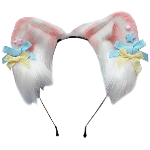 Ruarby Cosplay Kopfschmuck Wolf Haarreifen Cartoon Kätzchen Haarstyling für Halloween Stirnband Cartoon Kätzchen Tier Karneval von Ruarby
