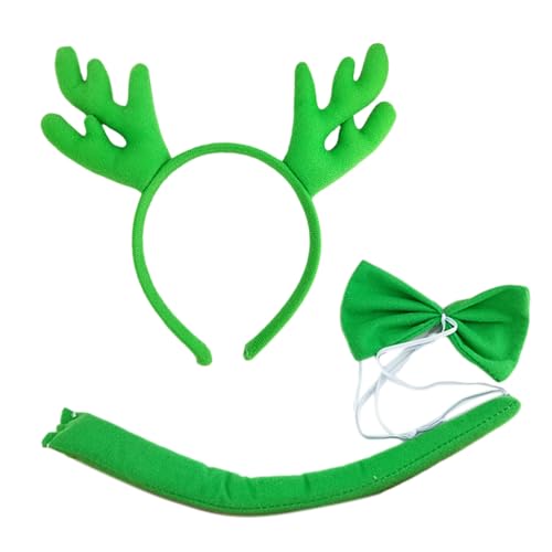 Ruarby Drachenhorn-Stirnband, Fliege, Cosplay-Set mit Drachenschwanz, Drachenschwanz, Party-Requisiten, Haarreifen für Jungen und Mädchen Ruarby Drachenhorn-Stirnband, Fliege, Cosplay-Set mit Drachenschwanz, Drachenschwanz, Party-Requisiten, Haarreifen für Jungen und Mädchen von Ruarby