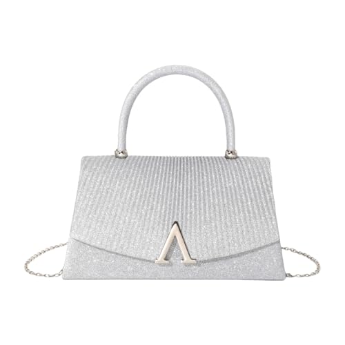 Ruarby Elegante Abendtasche mit Kettenriemen für Damen, modische Umhängetasche, Hochzeit, Party, Braut, Handtasche, Abendtasche von Ruarby