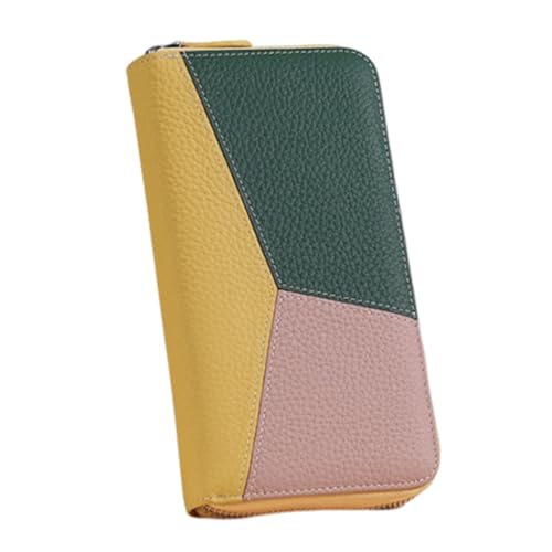 Ruarby Elegante Damen-Geldbörse mit Reißverschluss, Kartenhalter mit Blockierung und reichlich Stauraum, lange Brieftaschen, Reisekartenetui, zitronengelb von Ruarby
