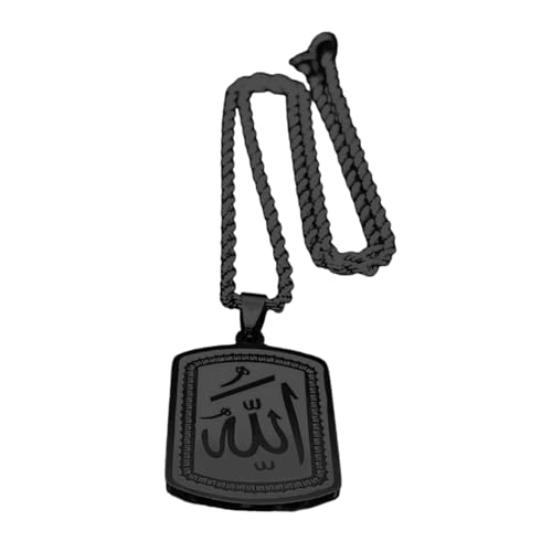 Ruarby Elegante Halskette mit arabischem Ätzmuster, religiöser arabischer Segen, Halskette für Kultur- und Mode-Enthusiasten, trendiger Statement-Schmuck, Einheitsgröße, Wie beschrieben, Wie von Ruarby