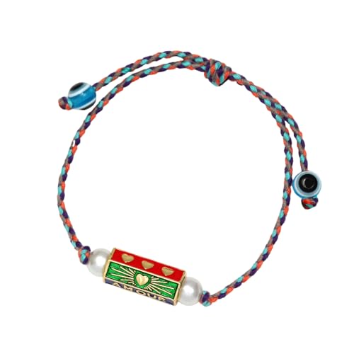 Ruarby Glücksauge, Herz-Anhänger, verstellbar, geflochtenes Seil, Glasur, Glücksauge, Schmuck, geeignet für Damen und Herren, Herzbuchstabe, Einheitsgröße, Wie beschrieben Ruarby Glücksauge, Herz-Anhänger, verstellbar, geflochtenes Seil, Glasur, Glücksauge, Schmuck, geeignet für Damen und Herren, Herzbuchstabe, Einheitsgröße, Wie beschrieben von Ruarby