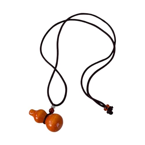 Ruarby Halskette mit Anhänger aus Holz, langer Anhänger, verstellbares Seil, Kürbis-Halsschmuck, geeignet für den täglichen Gebrauch, einzigartige Halskette, dark rope, Wie beschrieben, Wie von Ruarby