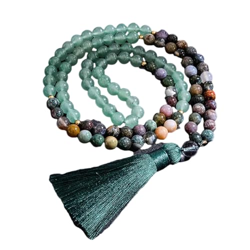 Ruarby Halskette mit Steinperlen, handgefertigt, einzigartige Halskette, elastische Kette, Modeschmuck-Accessoire, Einheitsgröße, Wie beschrieben, Wie beschrieben von Ruarby