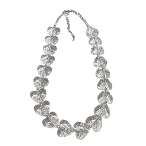 Ruarby Individualisierte Acryl-Herz-Anhänger-Halskette mit Herz-Perlen für Frauen für modische Personen, Acryl-Charm-Halskette, necklace, Wie beschrieben, Wie beschrieben von Ruarby