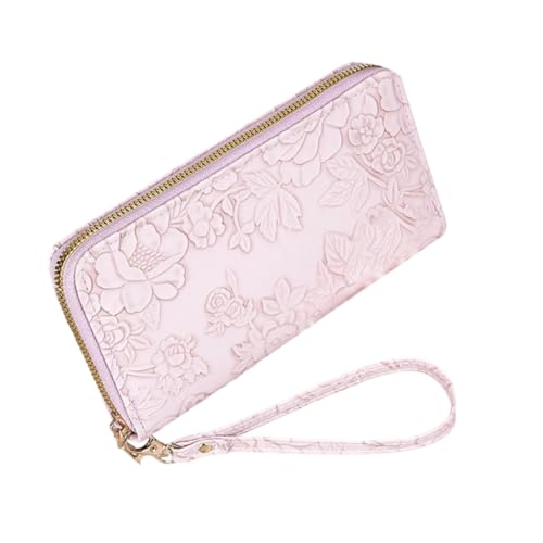 Ruarby Lange Damengeldbörse, Handytasche, koreanischer Stil, Geldbörsen mit Kartenfächern, großes Fassungsvermögen, Geldbörse, Handgeldbörse, violett von Ruarby