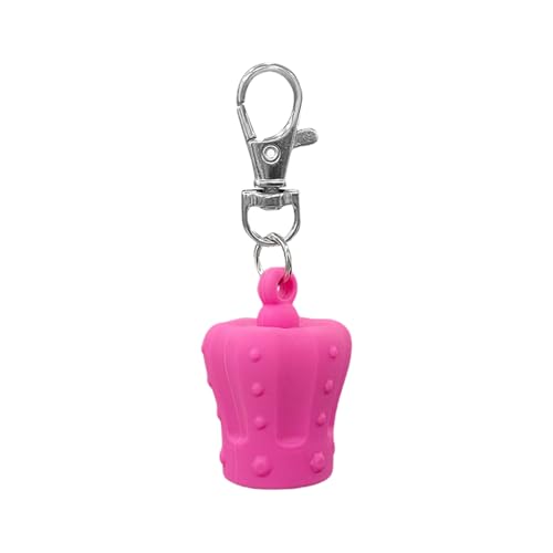 Ruarby Lippenbalsam-Halter, Schlüsselanhänger, einzigartige Lippenstift-Deckel, Schlüsselzubehör, Silikon-Textur, für Pendler, Reisen oder Partys, Round lip gloss keyc, Silikon Ruarby Lippenbalsam-Halter, Schlüsselanhänger, einzigartige Lippenstift-Deckel, Schlüsselzubehör, Silikon-Textur, für Pendler, Reisen oder Partys, Round lip gloss keyc, Silikon von Ruarby