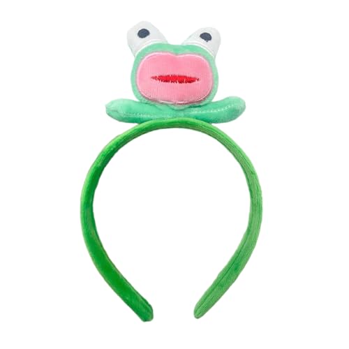 Ruarby Lovely Dopamine Look Stirnband Grün Form Haar Hoop Plüsch Kopfbedeckung Ostern Party Cosplay Kostüm Unisex Cosplay Stirnbänder Für Frau Cosplay Stirnband Form Halloween Cosplay Stirnband von Ruarby