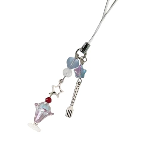 Ruarby Multifunktionales Handy-Accessoire aus der Eiscreme-Serie, modischer Damen-Schlüsselschmuck, um Handys und Taschen Persönlichkeit zu verleihen, Harz von Ruarby