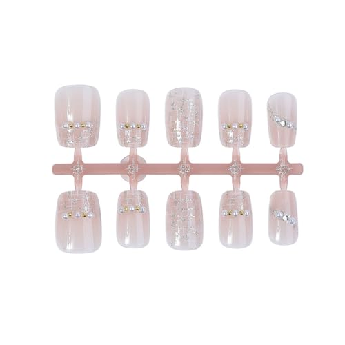 Ruarby Press on Nails Coffin Shape Elegant Stick on Nails with Designs for Women and Girls von Ruarby