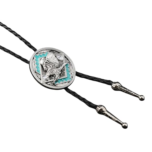 Ruarby Western-Vintage-Bolotie aus Kunstleder mit Metallabzeichen-Anhänger, verstellbare Kette, Halskette für Herren-Kleiderschrank, Leder-Krawatte, Einheitsgröße, Wie beschrieben, Wie beschrieben Ruarby Western-Vintage-Bolotie aus Kunstleder mit Metallabzeichen-Anhänger, verstellbare Kette, Halskette für Herren-Kleiderschrank, Leder-Krawatte, Einheitsgröße, Wie beschrieben, Wie beschrieben von Ruarby