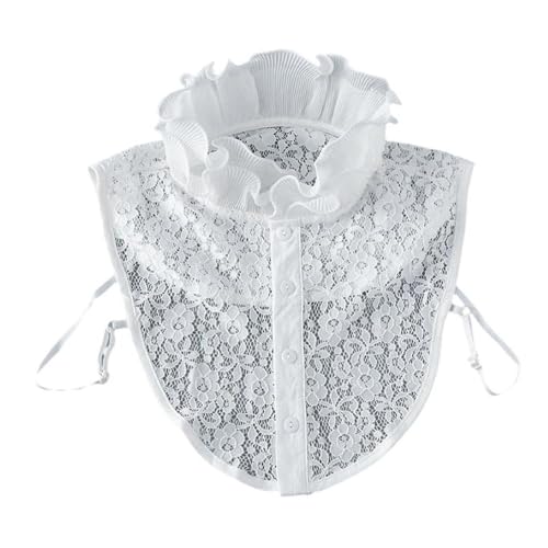 Stand Falscher Kragen Für Damen Elegant Abnehmbar Mit Spitze Blumenmuster Kunstkragen Hemdkragen Modisch Formelle Kleidung Accessoires Revers Fake Kragen Damenpullover Revers Krawatten von Ruarby