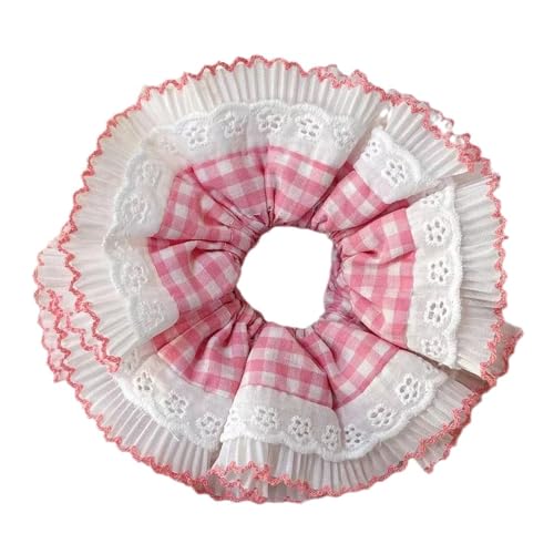 Stylisches, elastisches Haargummi mit einzigartigem doppellagigem Plissee-Haarband, große Haar-Accessoires für Frauen von Ruarby