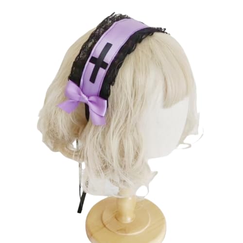 Weiche, bequeme Spitzen-Stirnbänder, Gothic-Stil, Kopfschmuck, elegantes Haarband, geeignet für verschiedene Frisuren von Ruarby