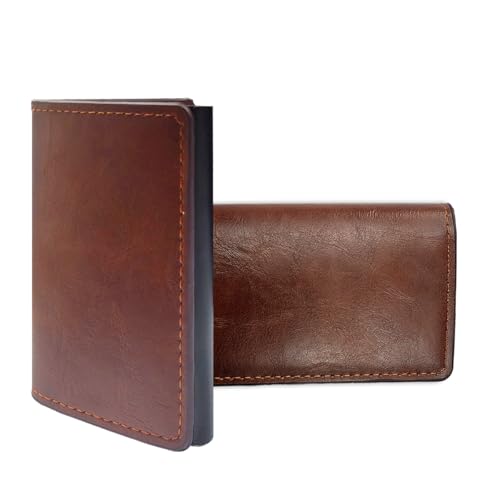 Ruayia Geldbörse Herren Slim Wallet, Portmonee Herren kartenetui Portemonnaie Herren Kreditkartenetu Geldklammer Herren - Braun von Ruayia