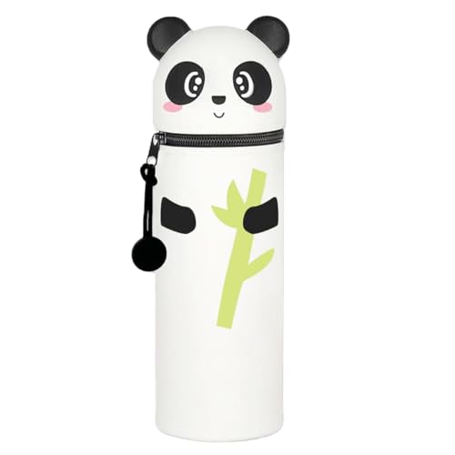 Ruayia Kawaii Federmäppchen, Weichem Silikon Federtasche, 2 in 1 Panda Niedliches Federmäppchen, Mäppchen Cartoon Bleistifthalter für Mädchen Jungen Aufbewahrung Schreibwaren (Panda) von Ruayia